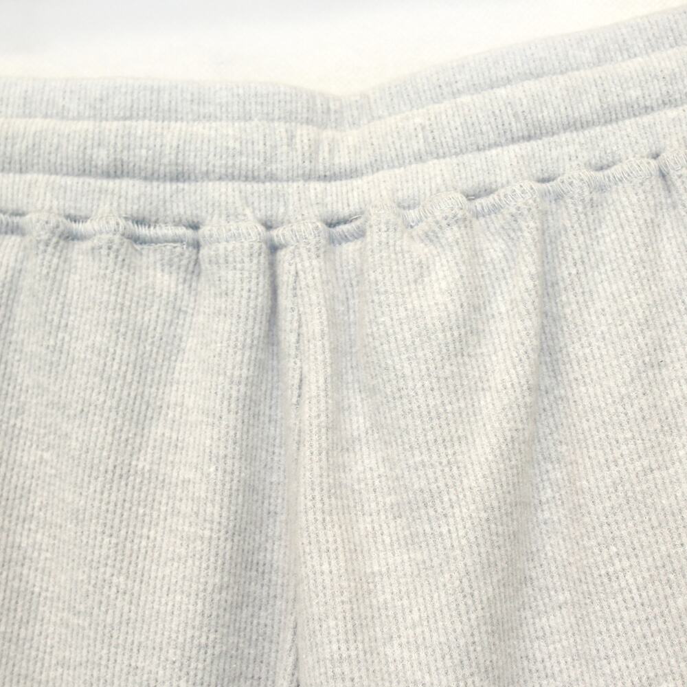 Lucky Brand Cloud Waffle Pants Knit Light Gray Tie Waist Pocket Casual XL - Picture 6 of 7